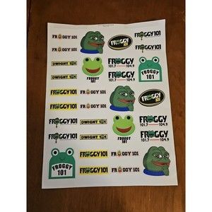 Stickers Sheet of 31 Pack Froggy Laptop 101 Colorful Aesthetic Vinyl Waterproof